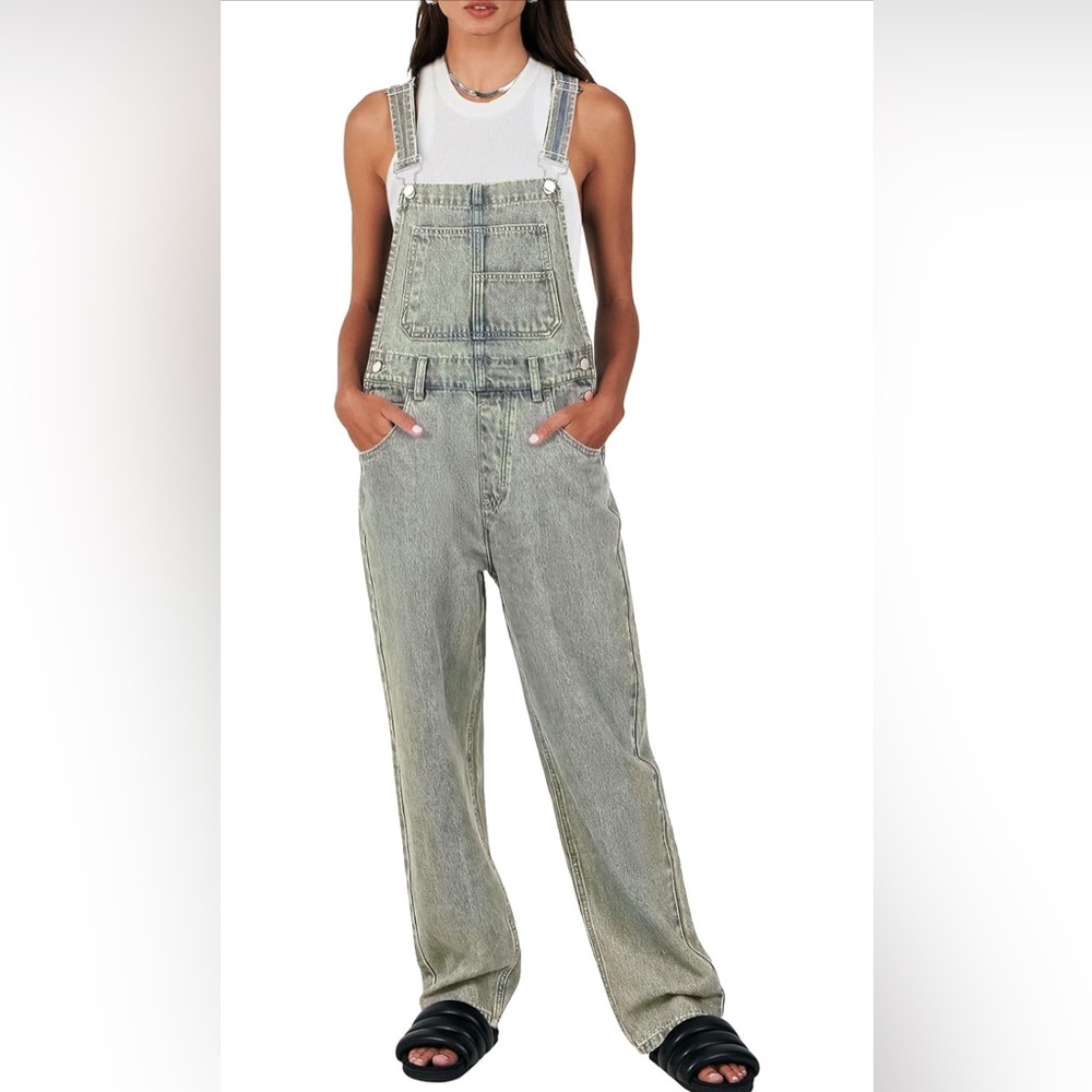 ANRABESS Jean Overalls Loose Fit Adjustable Strap Denim Bib 2025 Summer Outfits